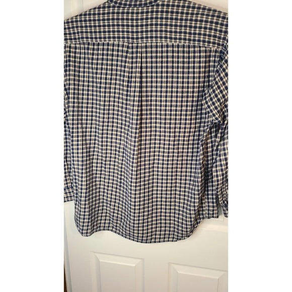 J.CREW FLANNEL PLAID WORKSHIRT GRAY MENS SIZE XL EXCELLENT - Picture 2 of 4